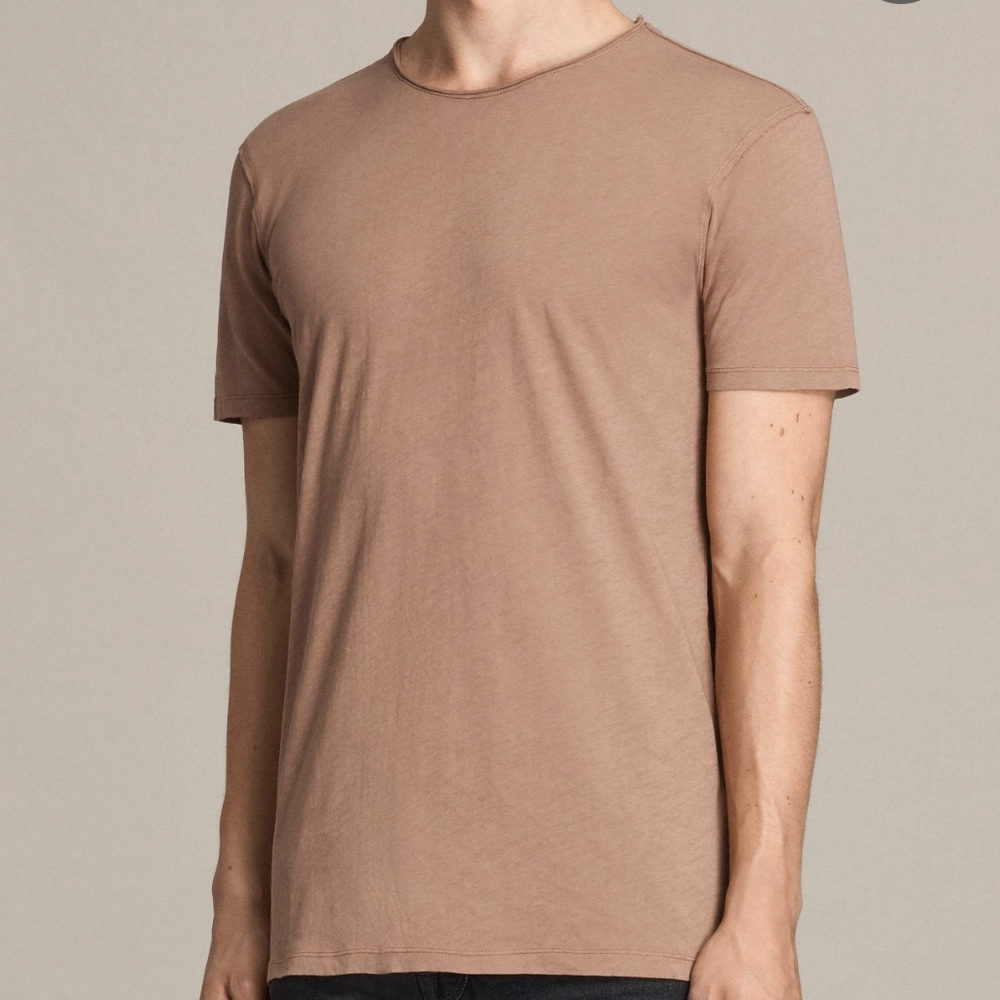 EUC AllSaints Tee, Rusty Brown, Medium